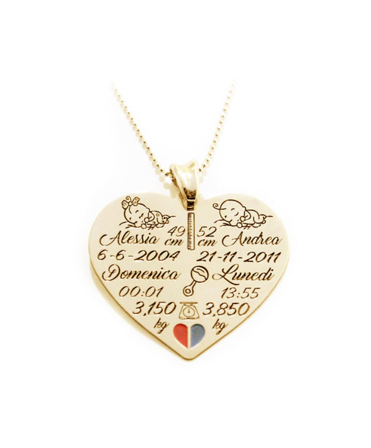 Collana cuore di mamma