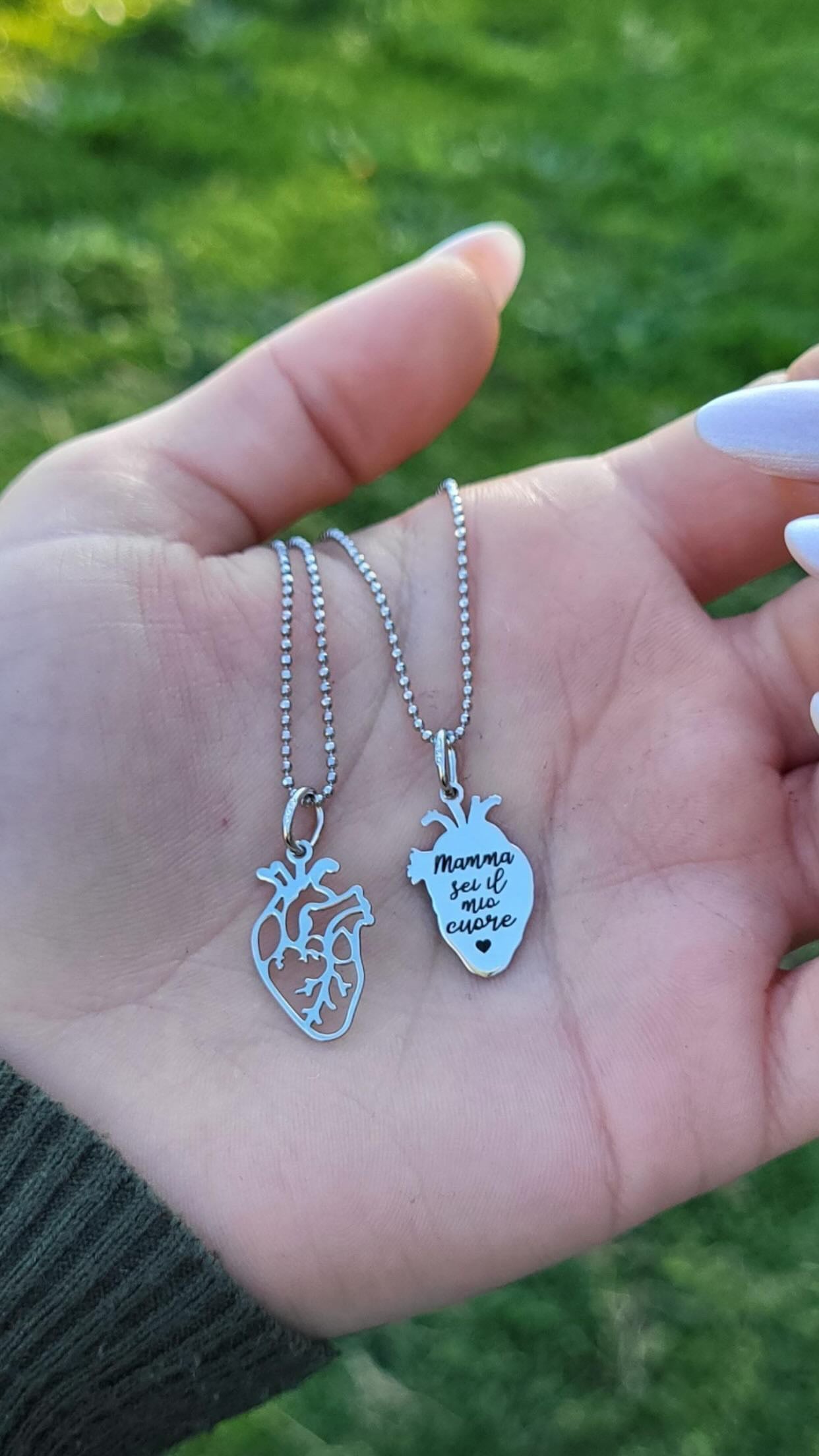 Collana cuore anatomico