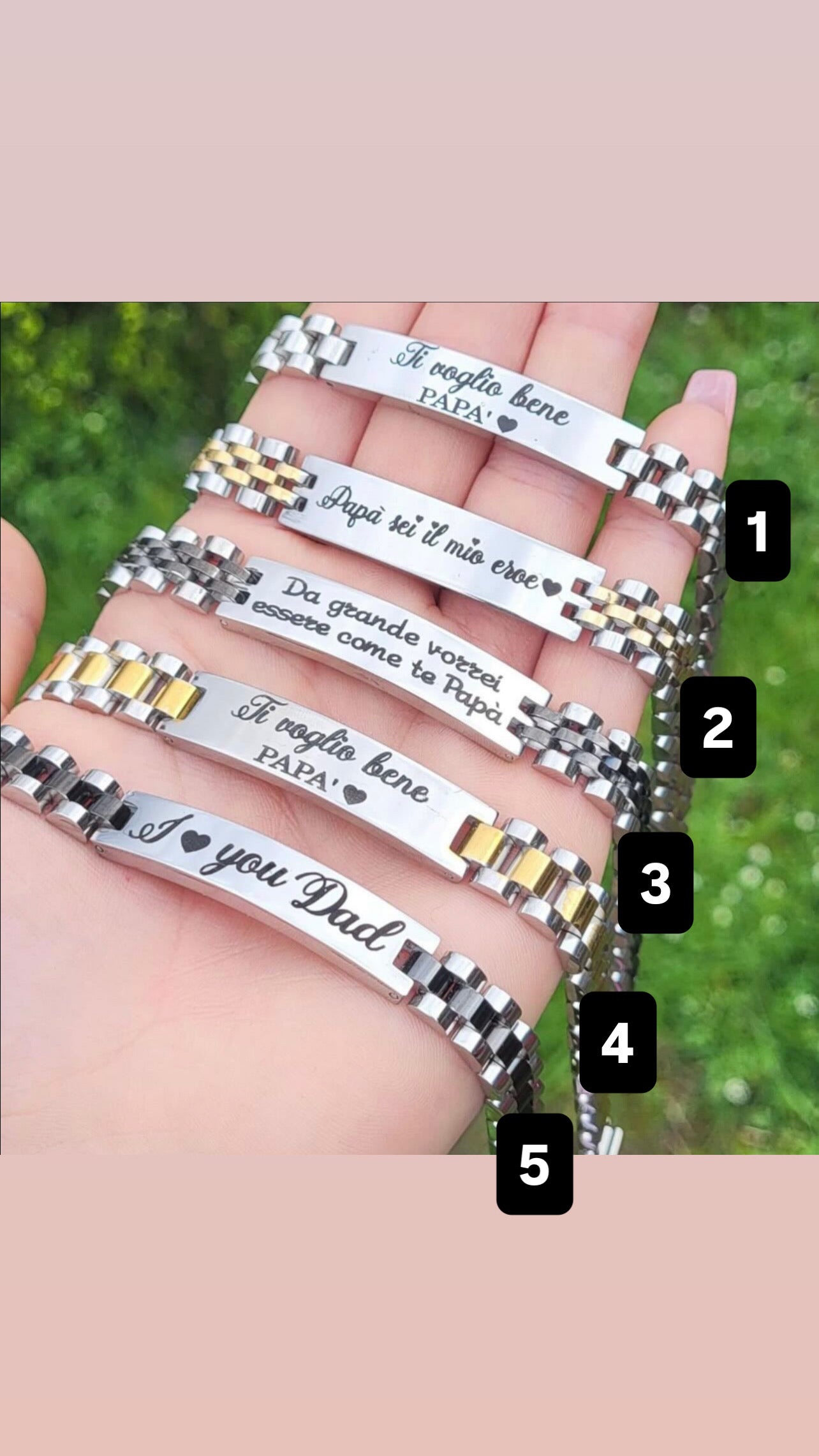 Bracciale uomo personalizzabile