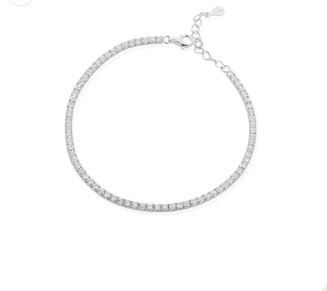 Bracciale tennis 2 mm in argento 925