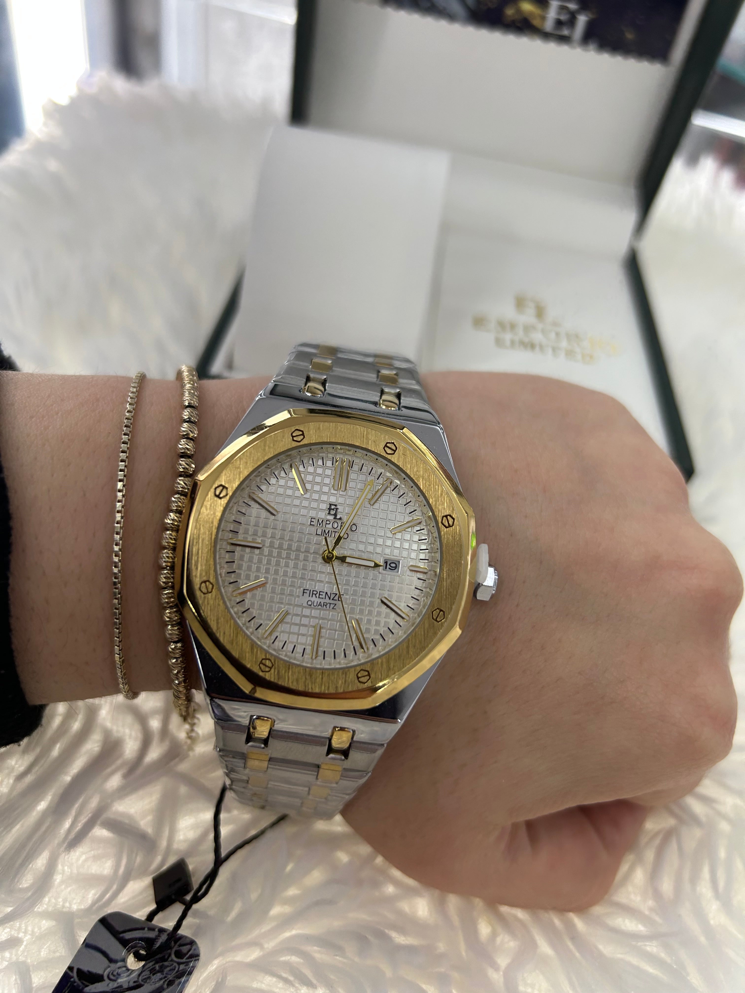 Orologio uomo emporio time bicolore