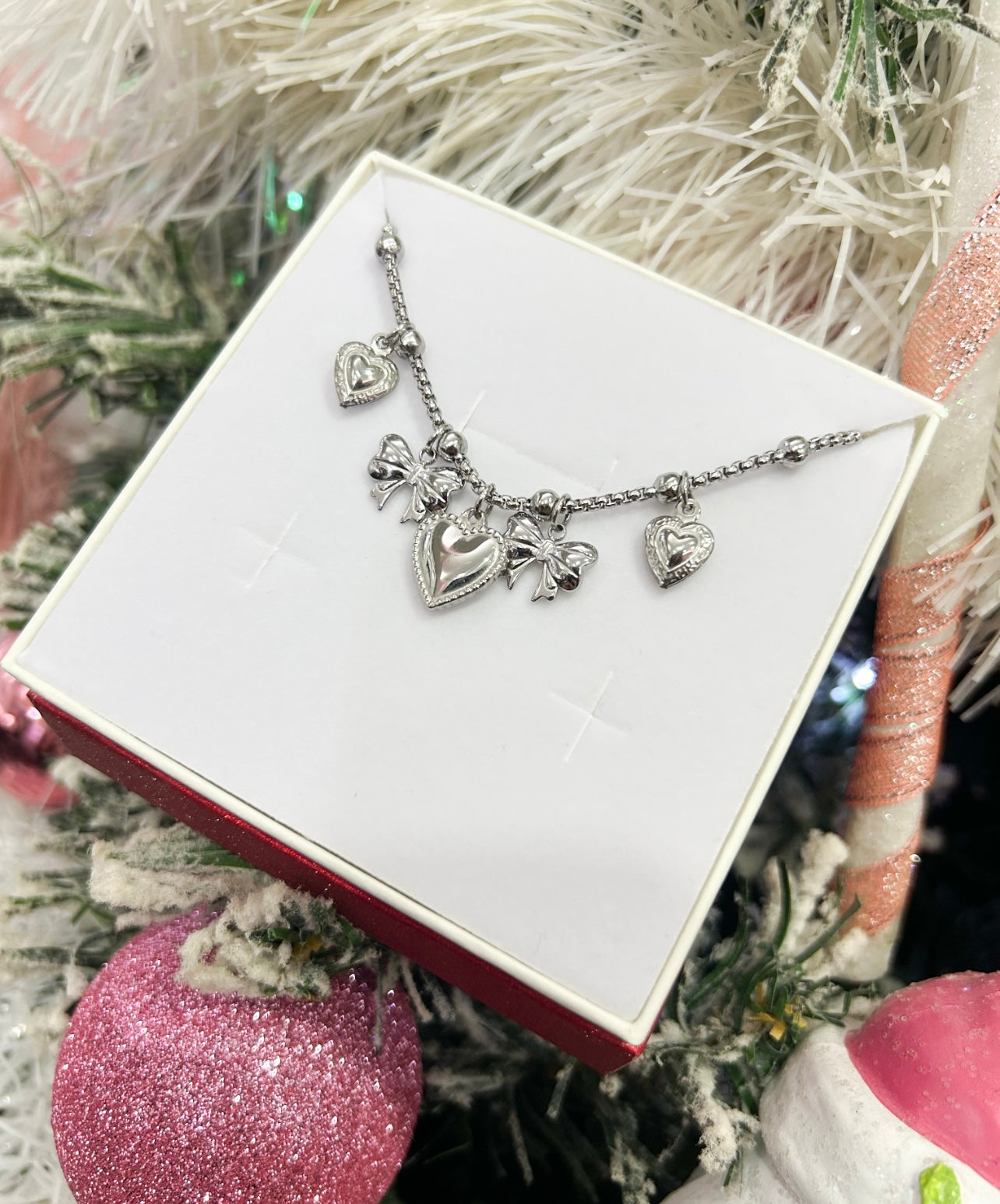 Bracciale fiocco e cuore