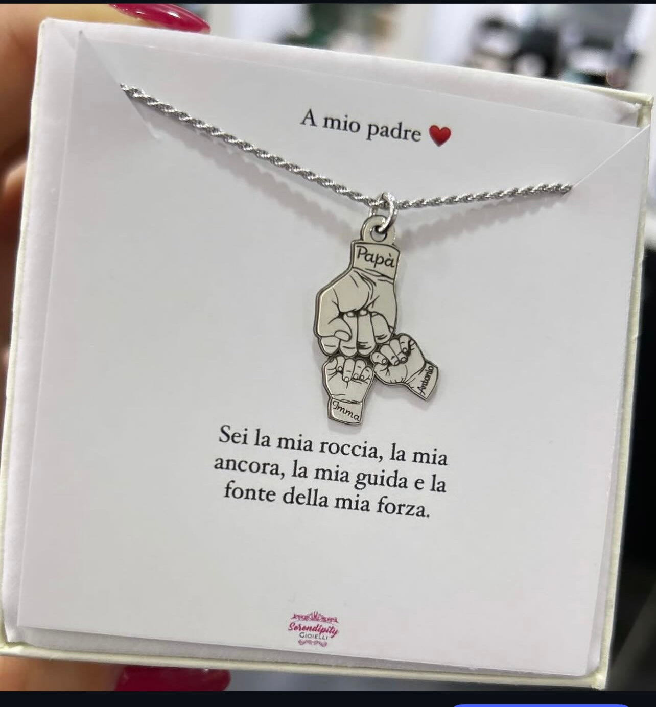 Collana pugni papà