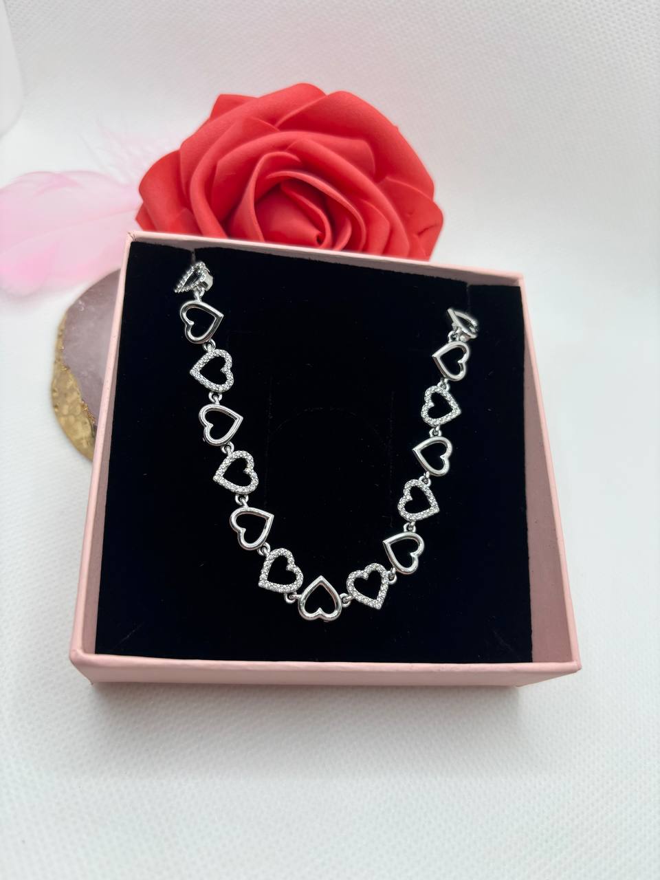 Collana tennis cuore
